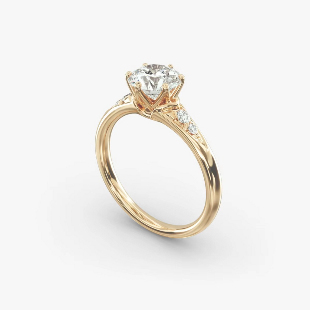 Classic Diamond Engagement Ring 0.5-3.0ct IGI Round Cut Lab Grown Diamond