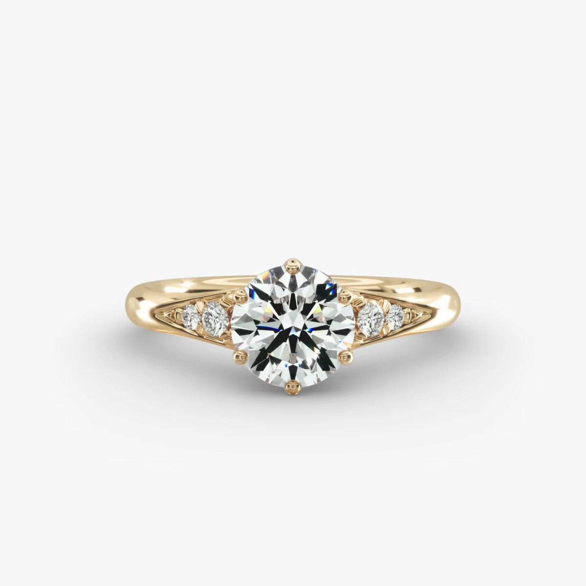 Classic Diamond Engagement Ring 0.5-3.0ct IGI Round Cut Lab Grown Diamond